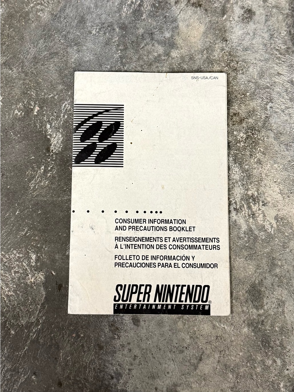 Vintage Nintendo SNES Consumer Information Precautions Booklet OEM